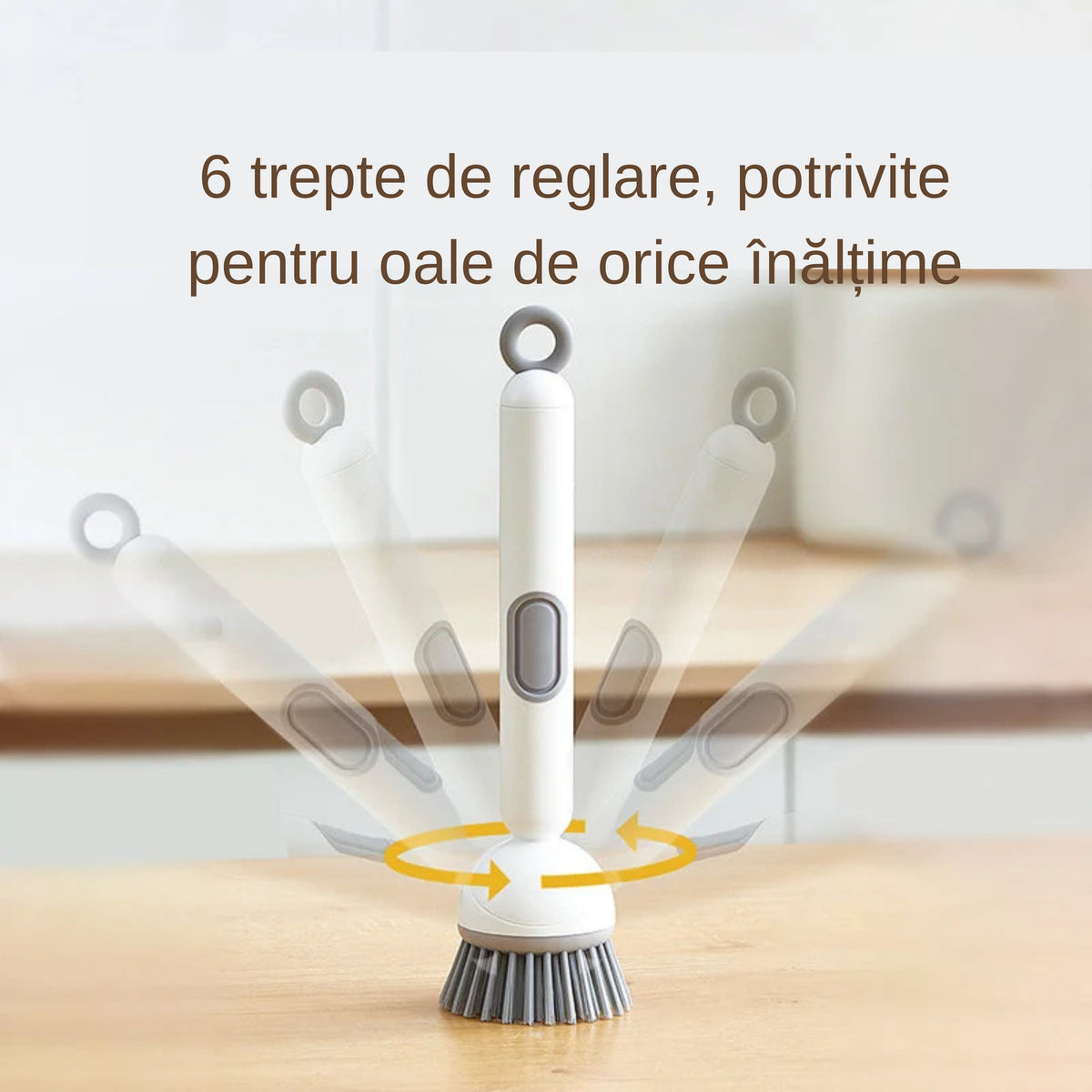 🍳REDUCERE 50%! 🧽Perie Smart Clean – Zero Contact cu Detergentul, Mâini Îngrijite - Mâner lung, curățare fără efort 💦