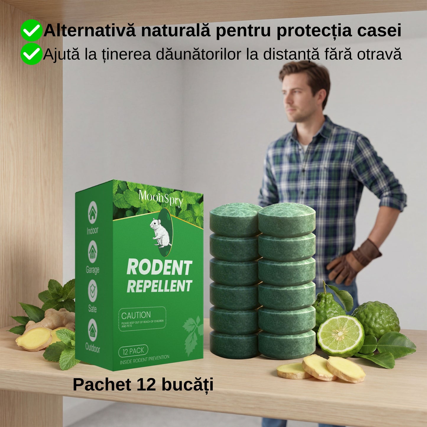 Merxo – Tablete Anti-Șoareci Naturale (12 buc)