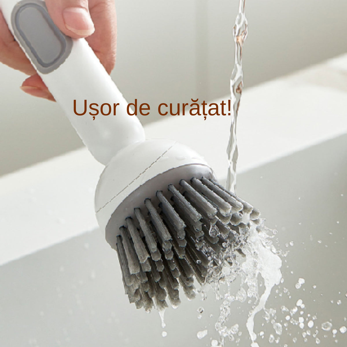 🍳REDUCERE 50%! 🧽Perie Smart Clean – Zero Contact cu Detergentul, Mâini Îngrijite - Mâner lung, curățare fără efort 💦