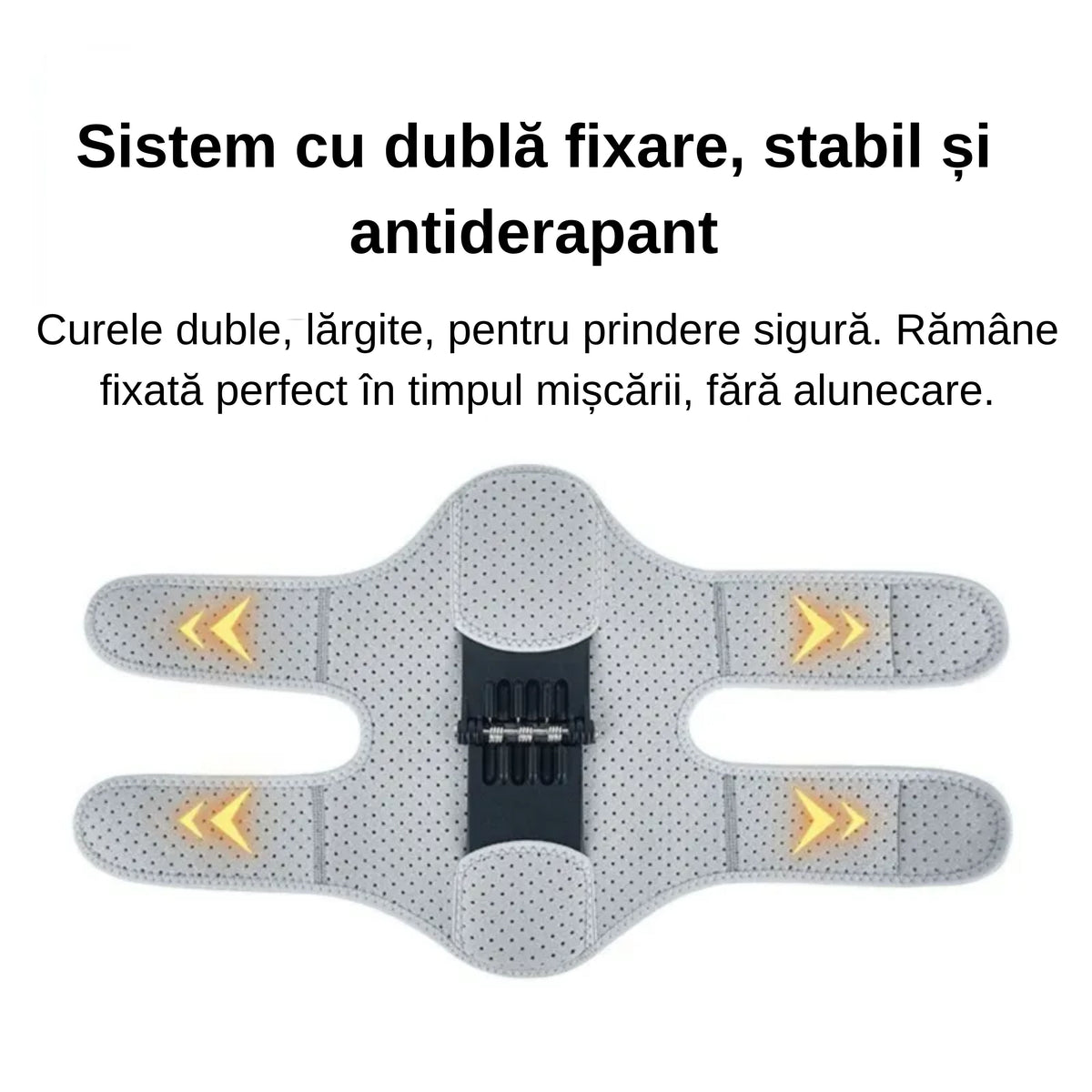 FlexSupport™ – Orteza pentru susținerea genunchiului. Suport și stabilitate, fixare reglabilă, material respirabil, NEGRU