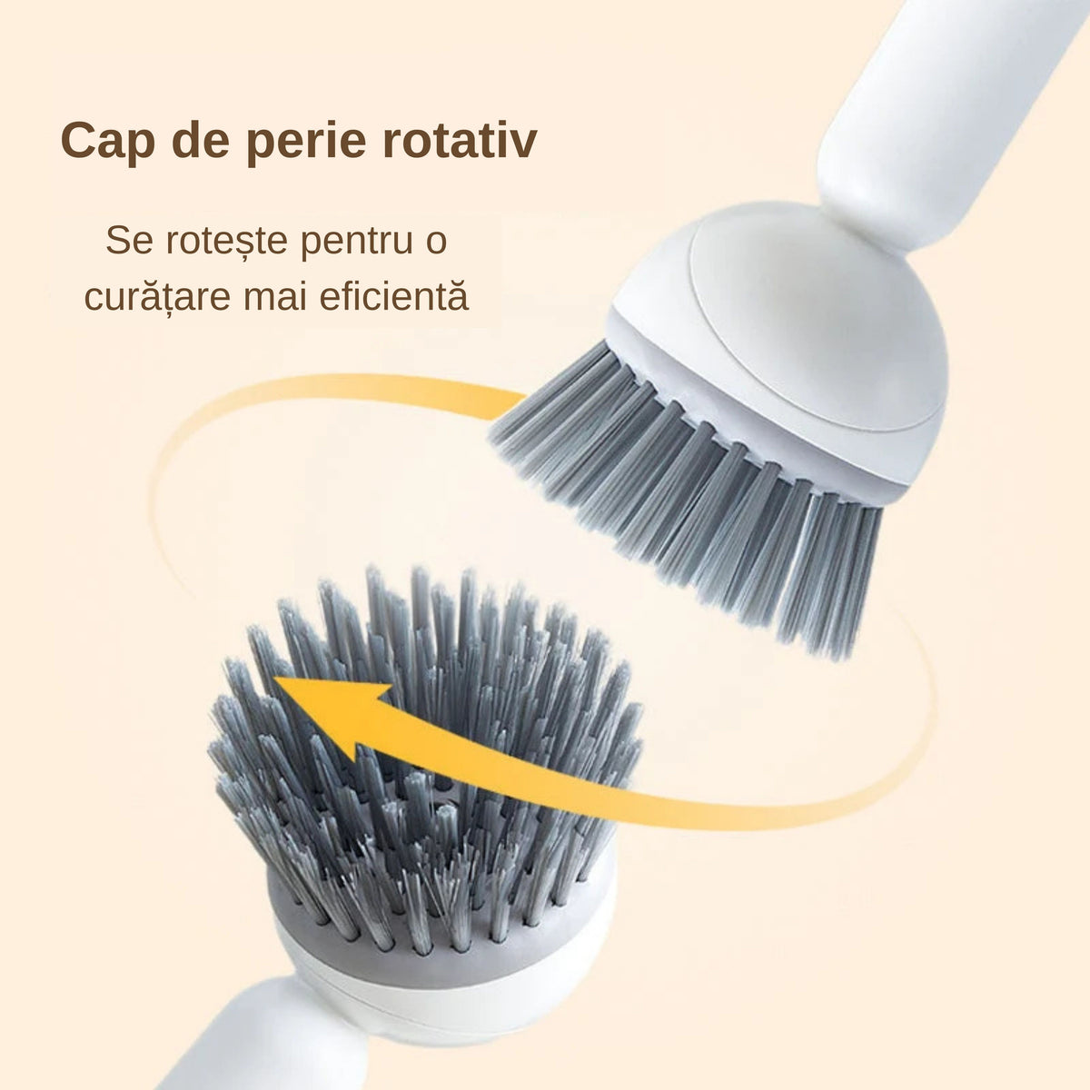 🍳REDUCERE 50%! 🧽Perie Smart Clean – Zero Contact cu Detergentul, Mâini Îngrijite - Mâner lung, curățare fără efort 💦