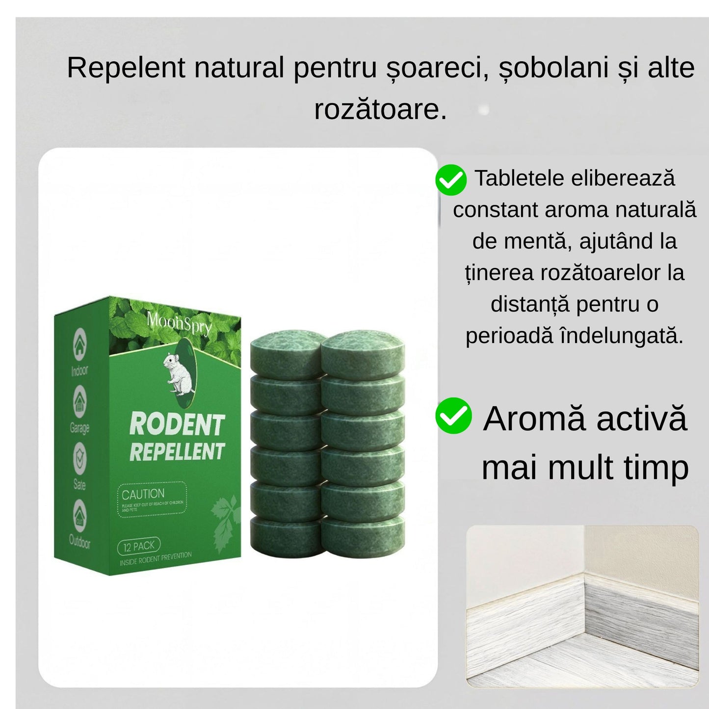 Merxo – Tablete Anti-Șoareci Naturale (12 buc)
