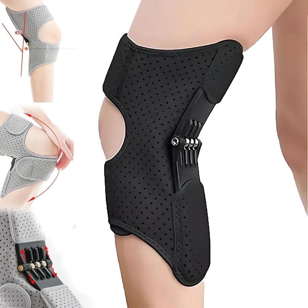 FlexSupport™ – Orteza pentru susținerea genunchiului. Suport și stabilitate, fixare reglabilă, material respirabil, NEGRU