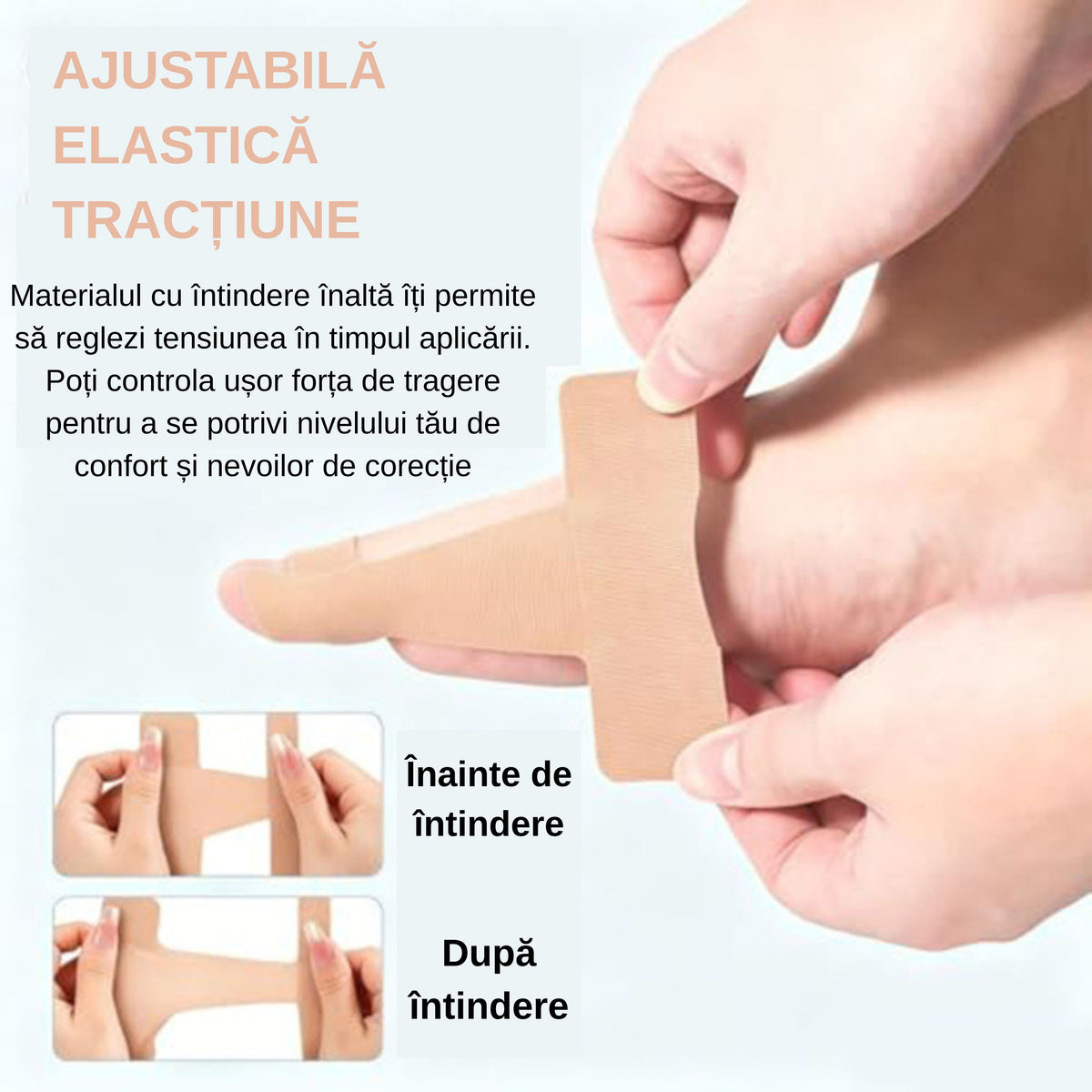 45% REDUCERE - EasyStep - Benzi Ortopedice Degetul Mare Deviat - (20 buc/set)
