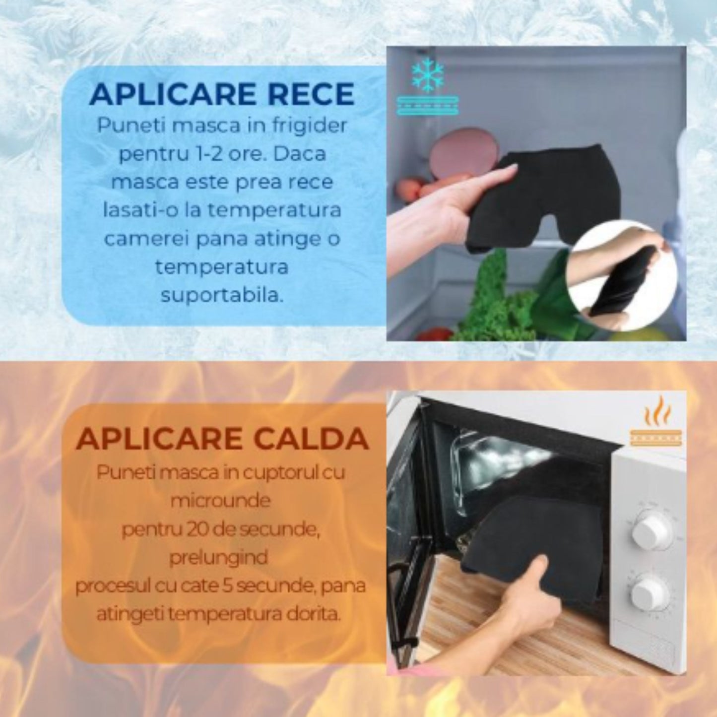 MigraCalm - Mască cu Gel  pentru Migrene și Dureri