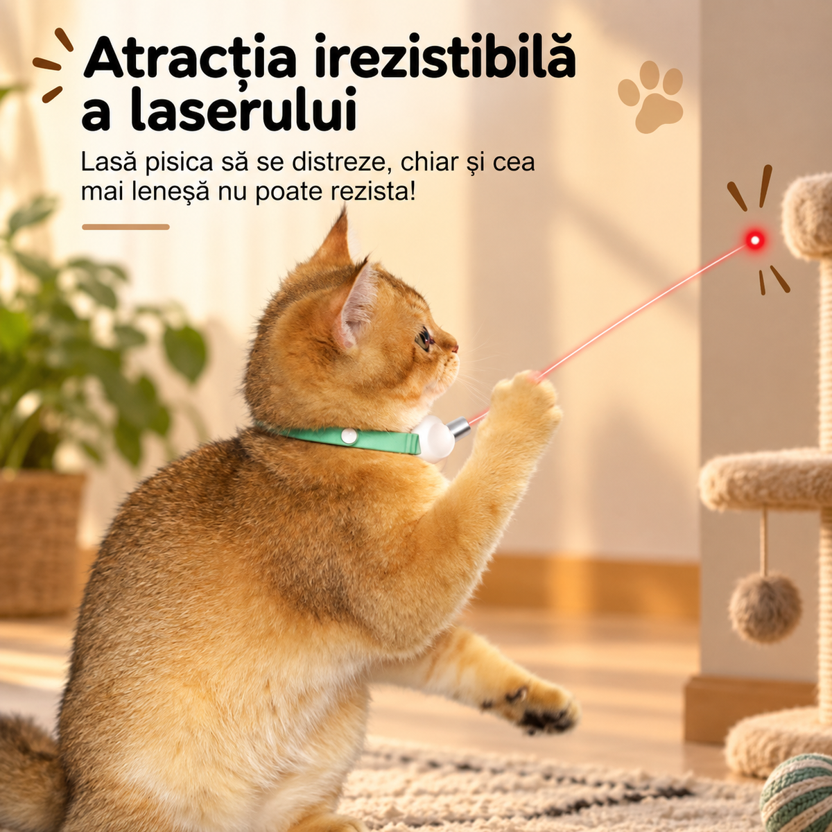 ZooMer - Zgardă interactivă cu lumină laser/LED